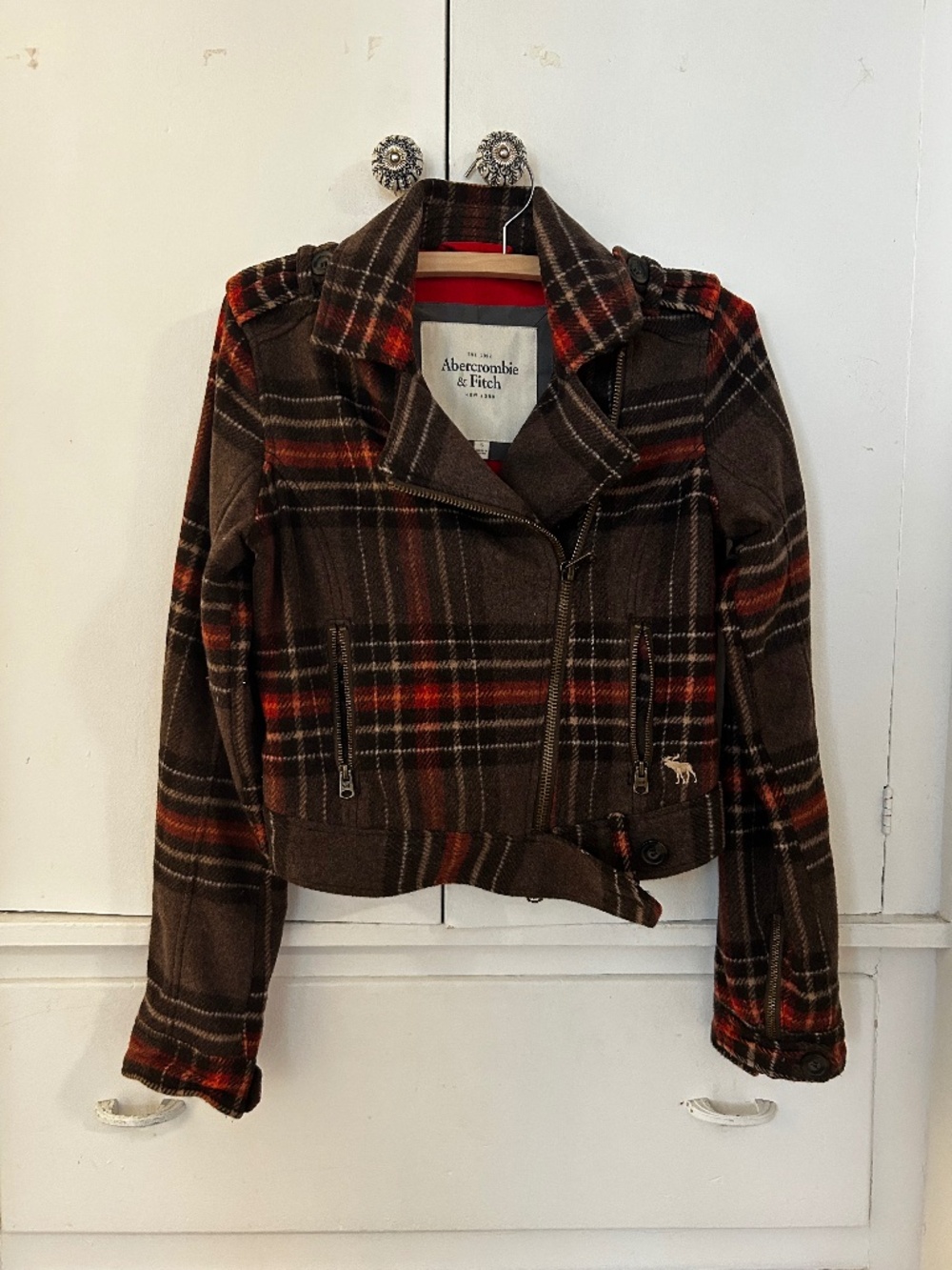 VINTAGE Abercrombie & Fitch Wool Plaid Jacket
